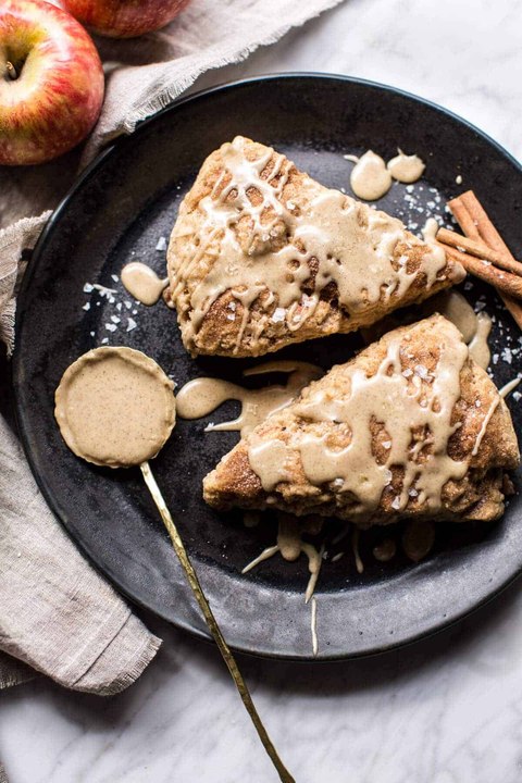 Apple Scones & Brown Butter Glaze