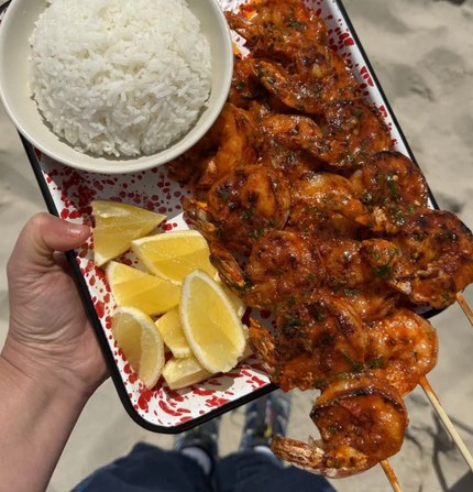 Chili Tomato Butter Grilled Shrimp