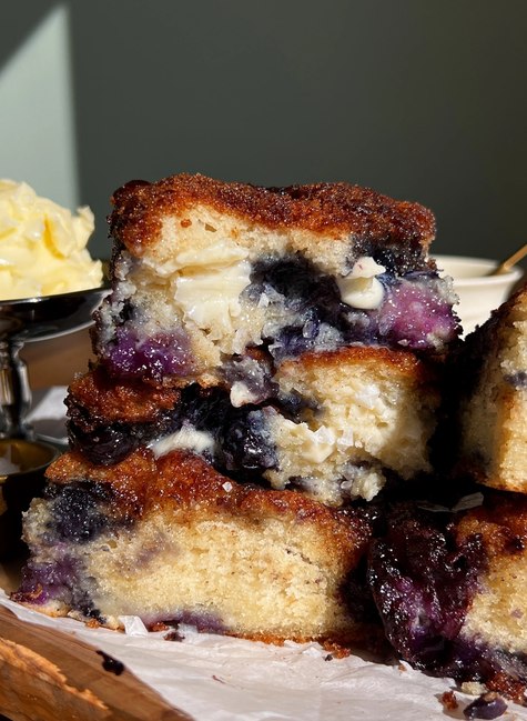 Cinnamon Crunch Blueberry Butter Swim Biscuits