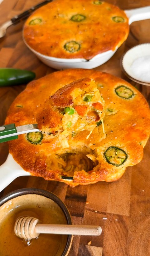 Cornbread Chicken Pot Pie