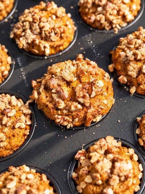 Oat Flour Pumpkin Muffins