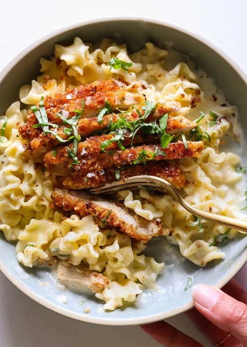 Parmesan Chicken & Lemon Noodles